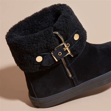 shearling lined boots burberry|bloomingdale's burberry.